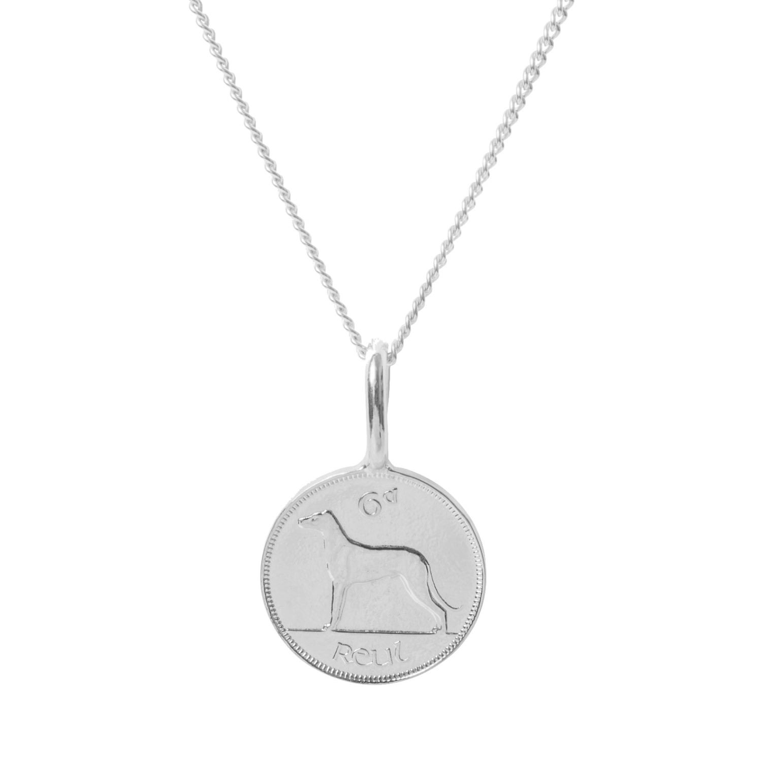 Men's Irish 6D Coin & Chain In Sterling Silver Katie Mullally