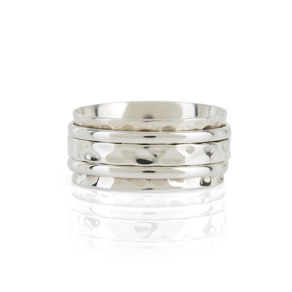 Men's Karma Abundance Silver Spinning Ring Charlotte's Web Jewellery