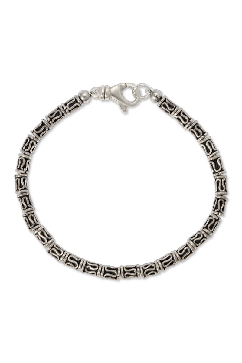 Men's Malda Oxidized Sterling Silver Bracelet NAiiA