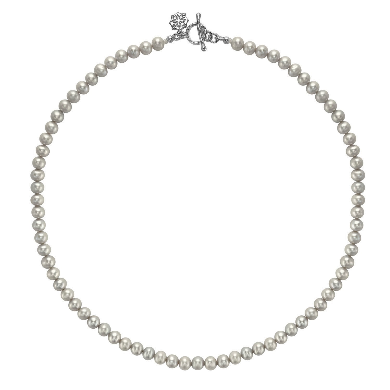 Men's Medium Dove Grey Freshwater Pearl Necklace Dower & Hall