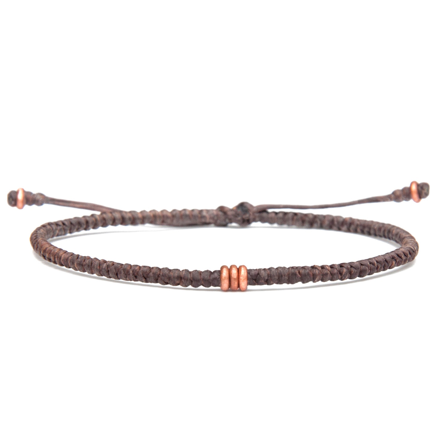 Men's Pure Copper Rounded Men's Brown Bracelet - Energy & Protection Harbour UK Bracelets