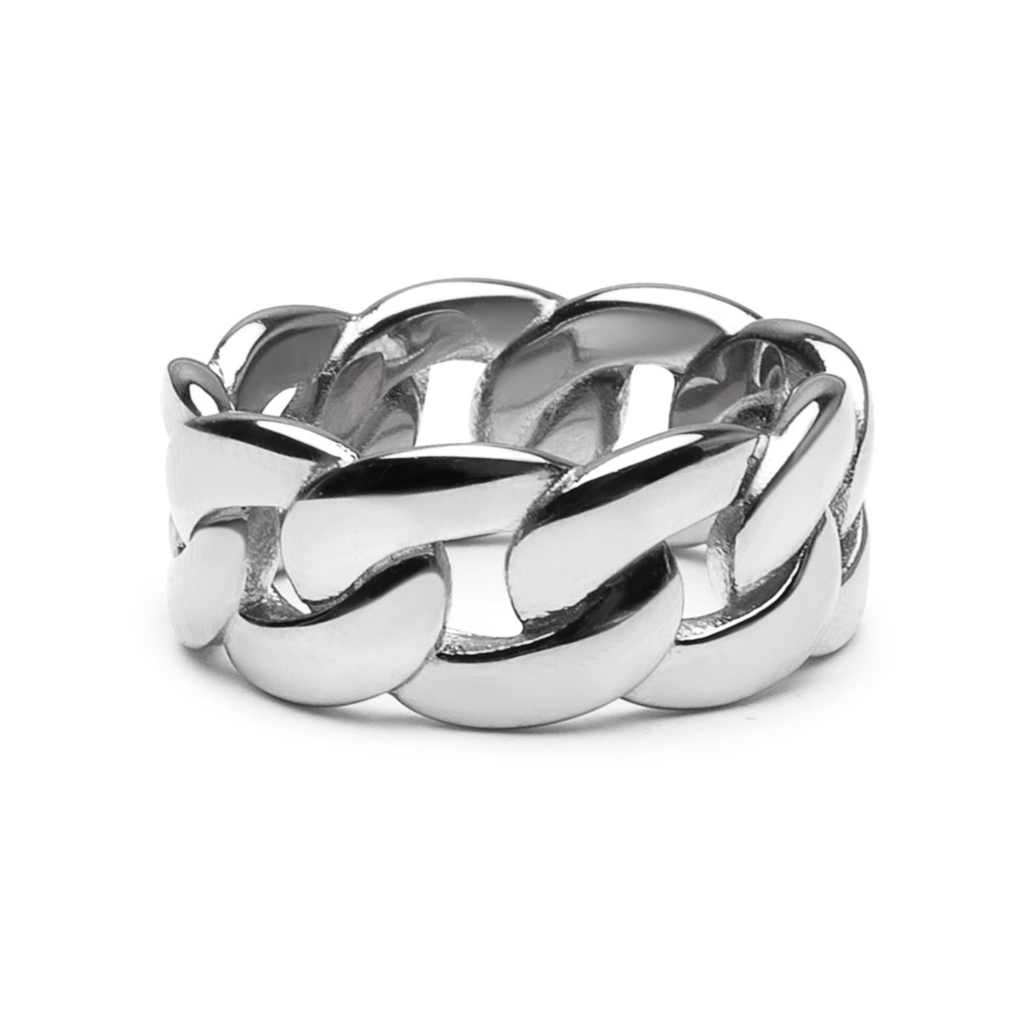 Men's Silver Chain Ring Nialaya Jewelry