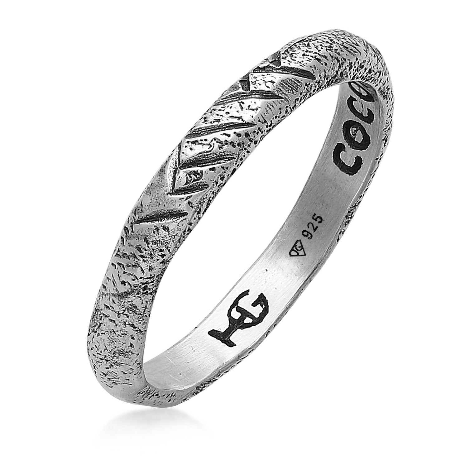 Men's Silver Coconut Society Stacking Ring Haze & Glory