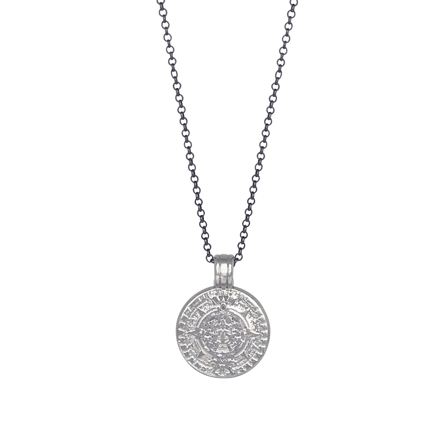 Men's Silver Mini Coin Necklace MHART