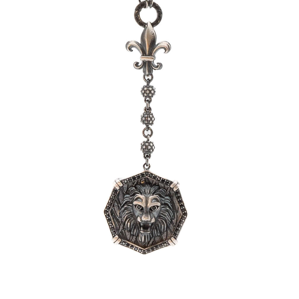 Men's Silver One Of A Kind Designer Lion Necklace Ebru Jewelry
