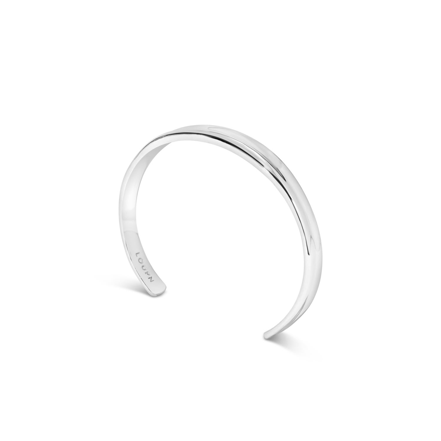 Men's Solid Cuff Bracelet - Silver LOUPN
