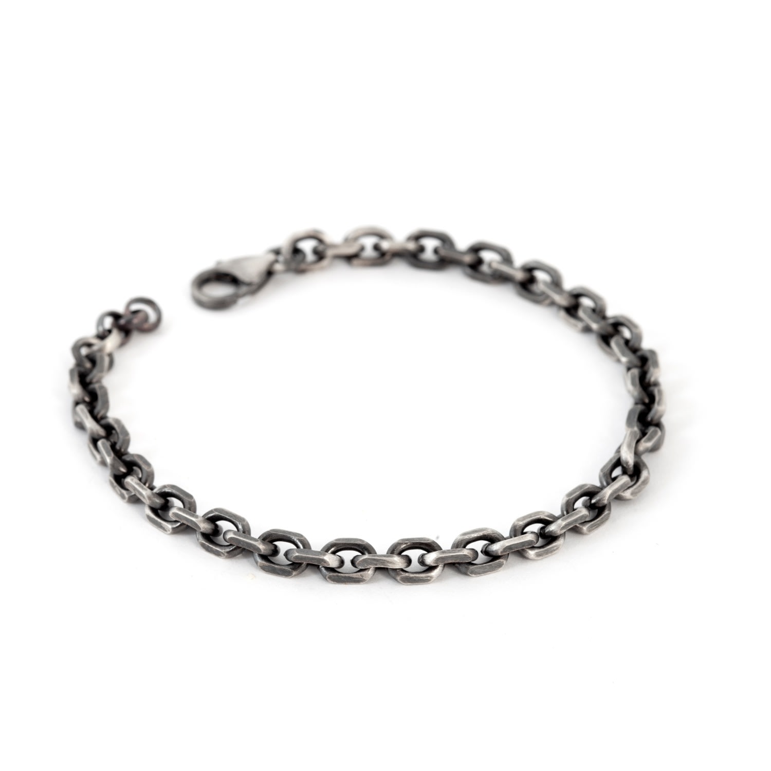 Men's Sterling Silver Chain Bracelet Tomerm Jewelry