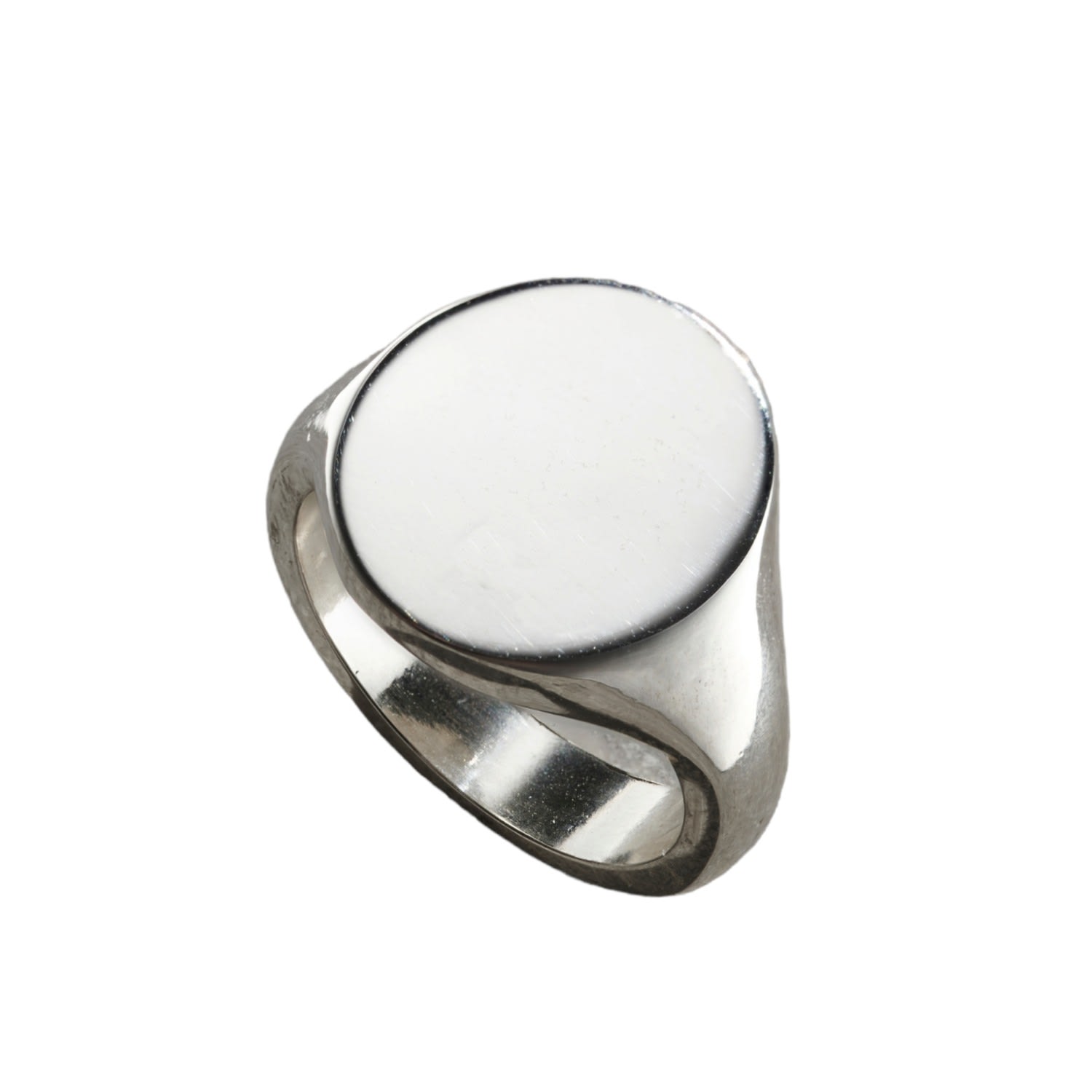 Men's Sterling Silver Men's Oval Signet Ring Posh Totty Designs