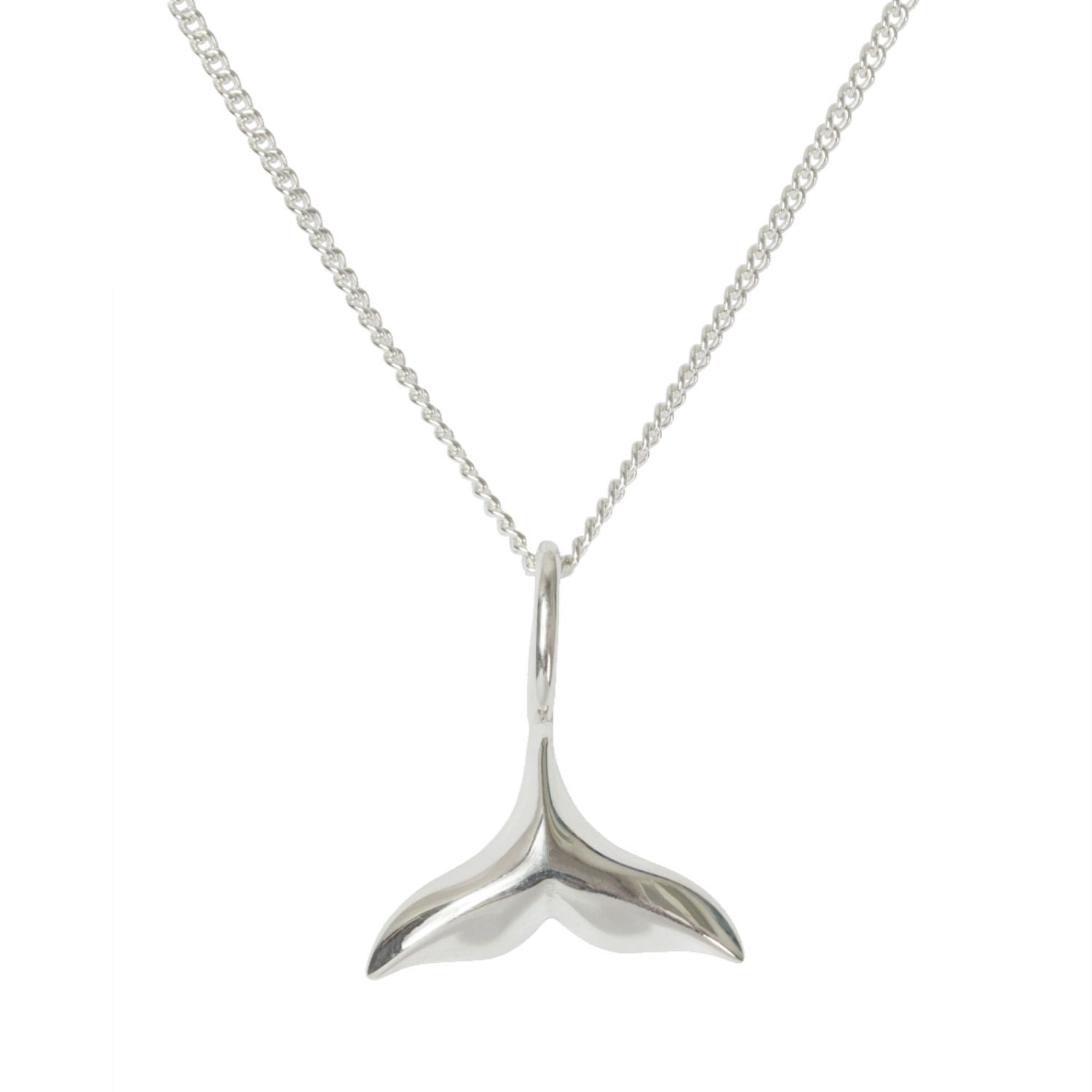 Men's Whale Tail & Chain In Sterling Silver Katie Mullally