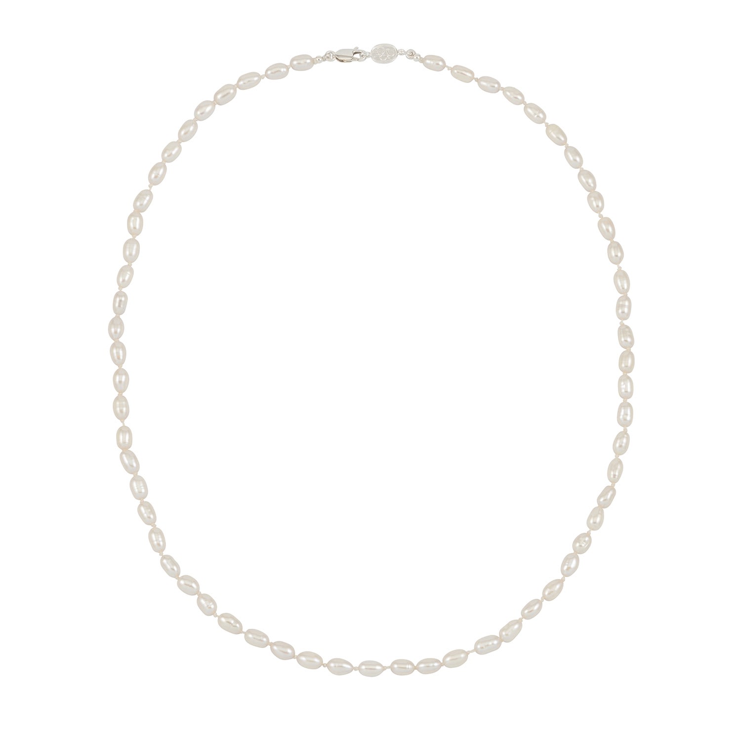Mens White Oval Pearl Necklace Dower & Hall