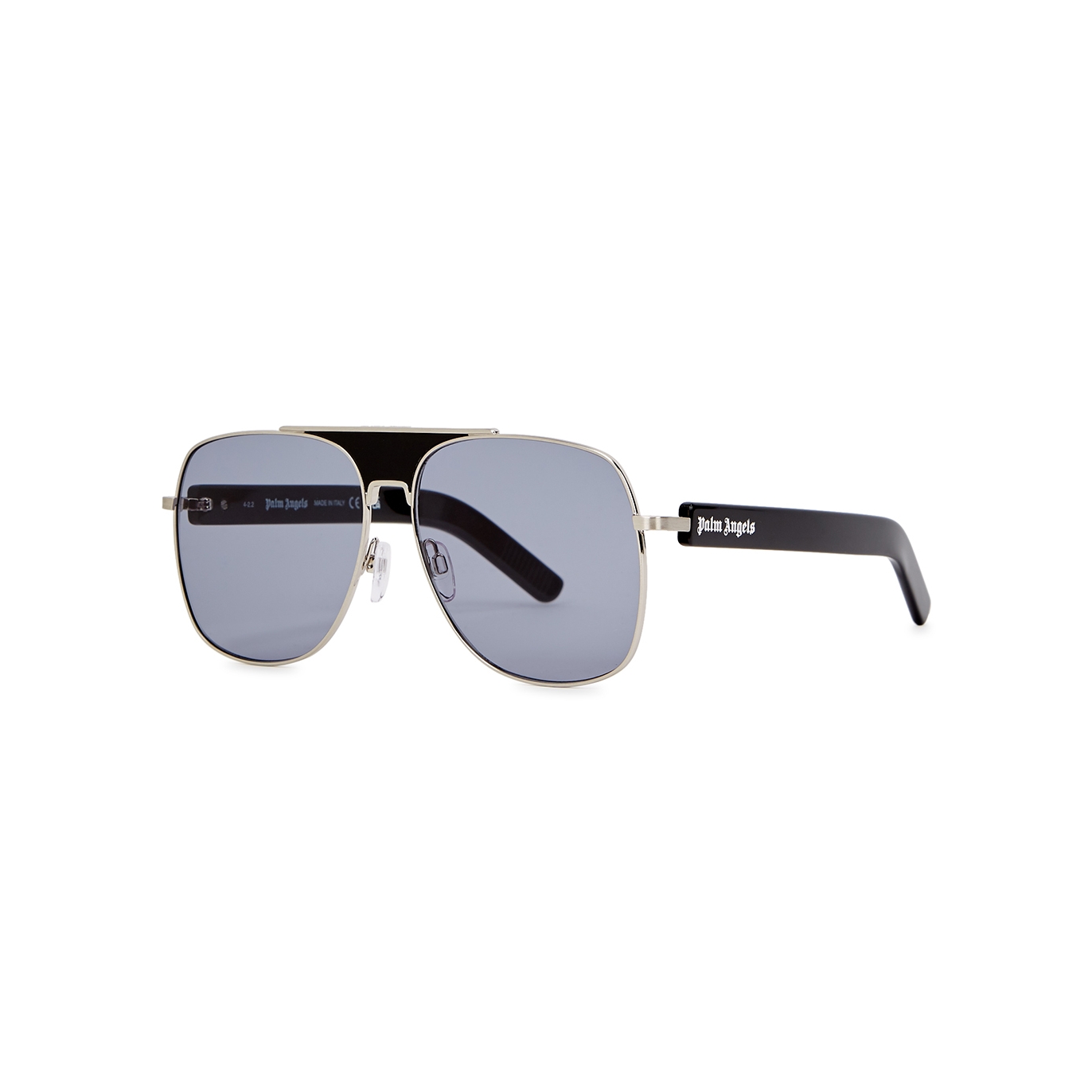 Palm Angels Bay Oversized Aviator-style Sunglasses, Sunglasses, Blue