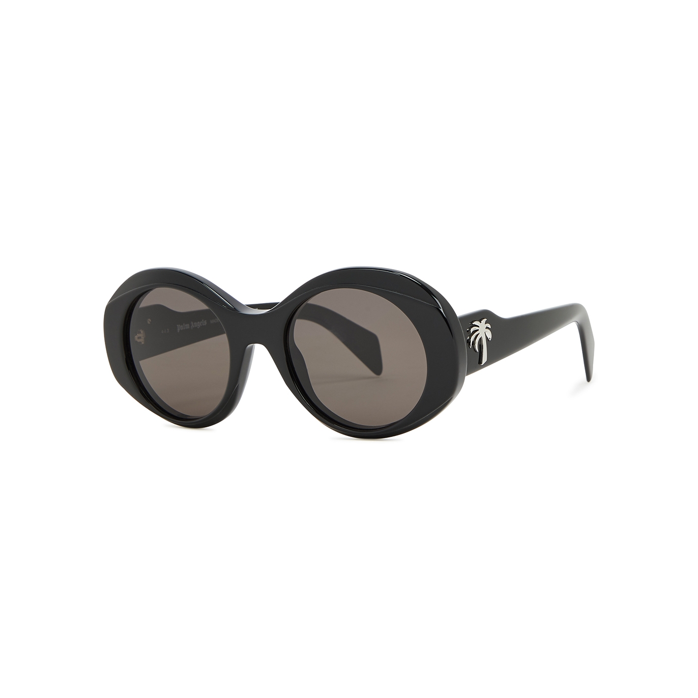 Palm Angels Doyle Round-frame Sunglasses, Sunglasses, Black Lenses