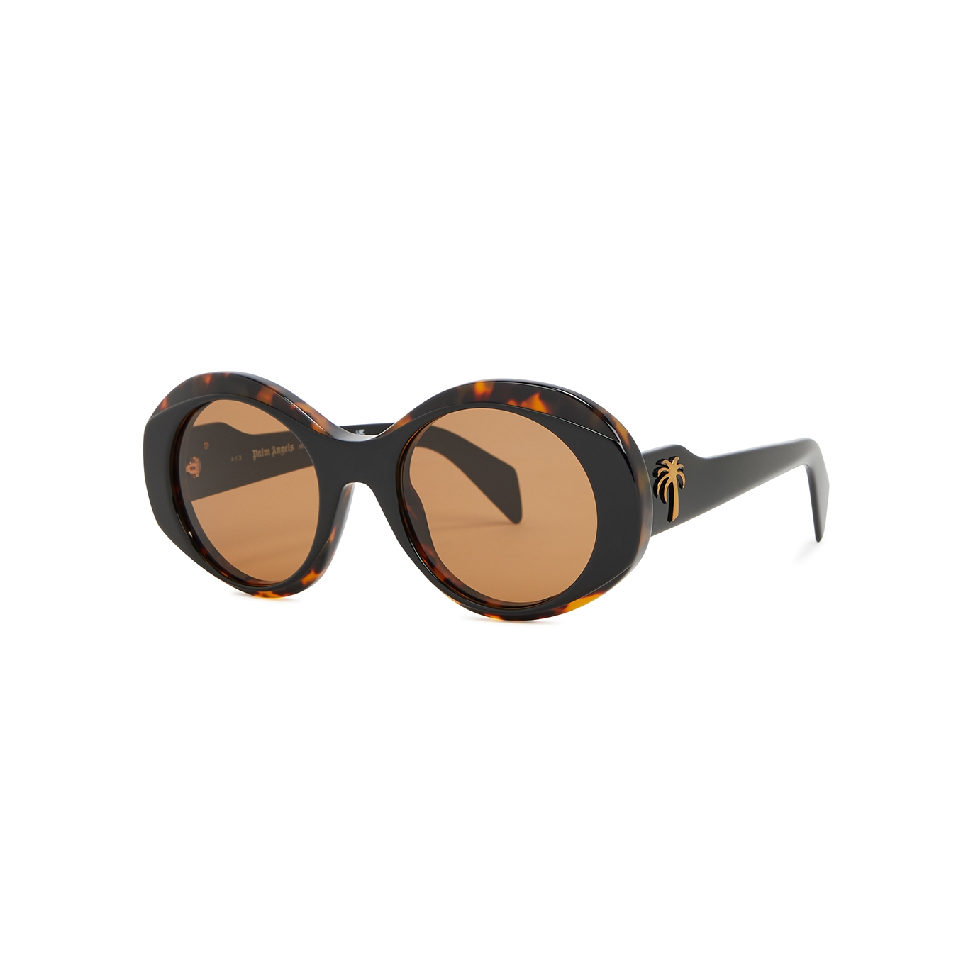 Palm Angels Doyle Round-frame Sunglasses, Sunglasses, Brown Lenses