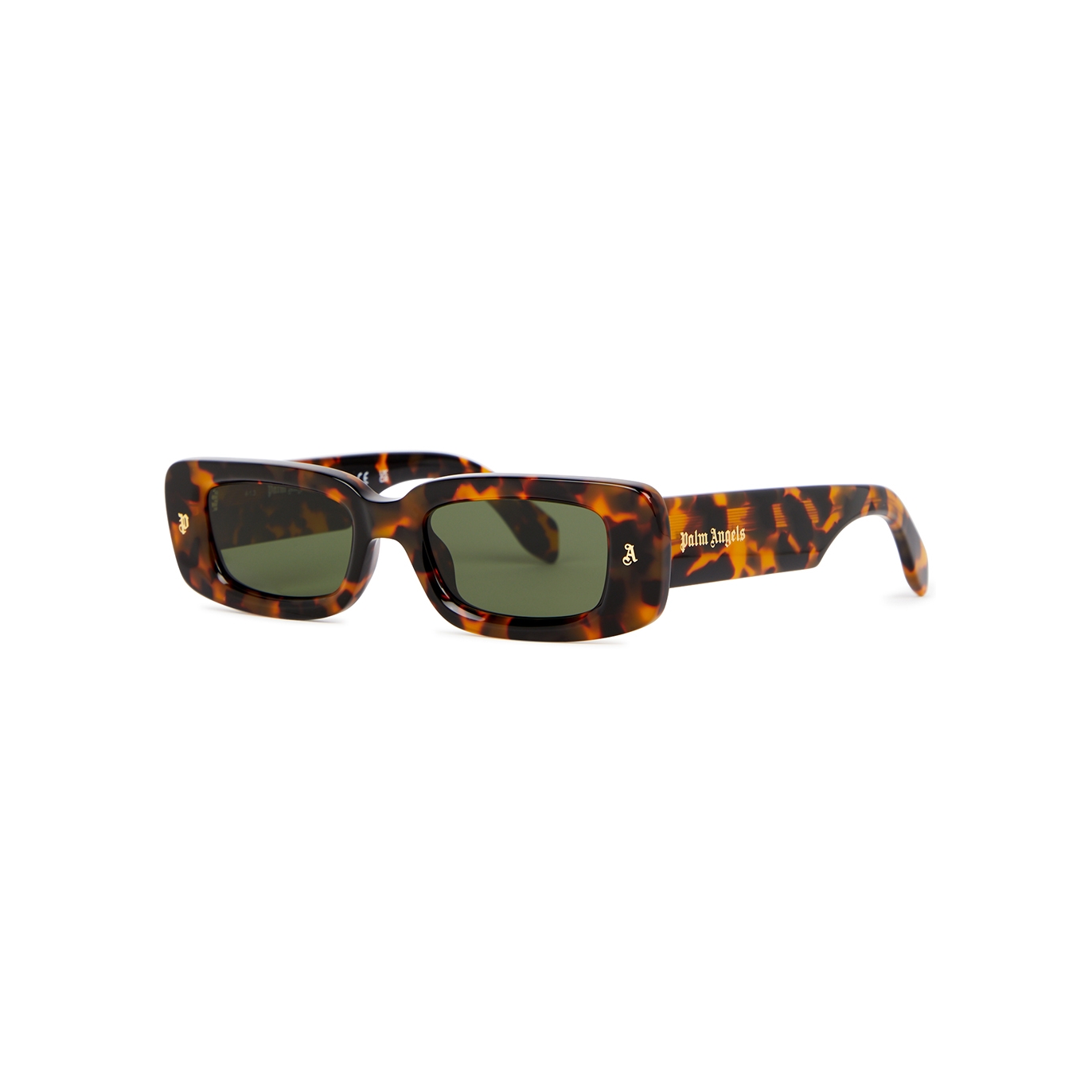 Palm Angels Lala Rectangle Frame Sunglasses, Sunglasses, Acetate Frame - Green
