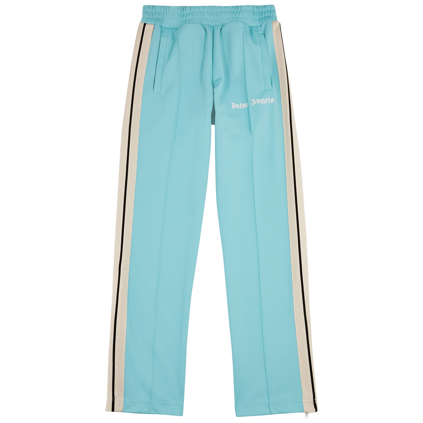Palm Angels Logo Striped Jersey Track Pants - Blue And White