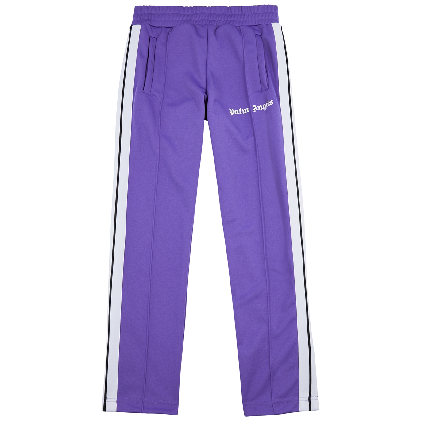 Palm Angels Logo Striped Jersey Track Pants - Purple