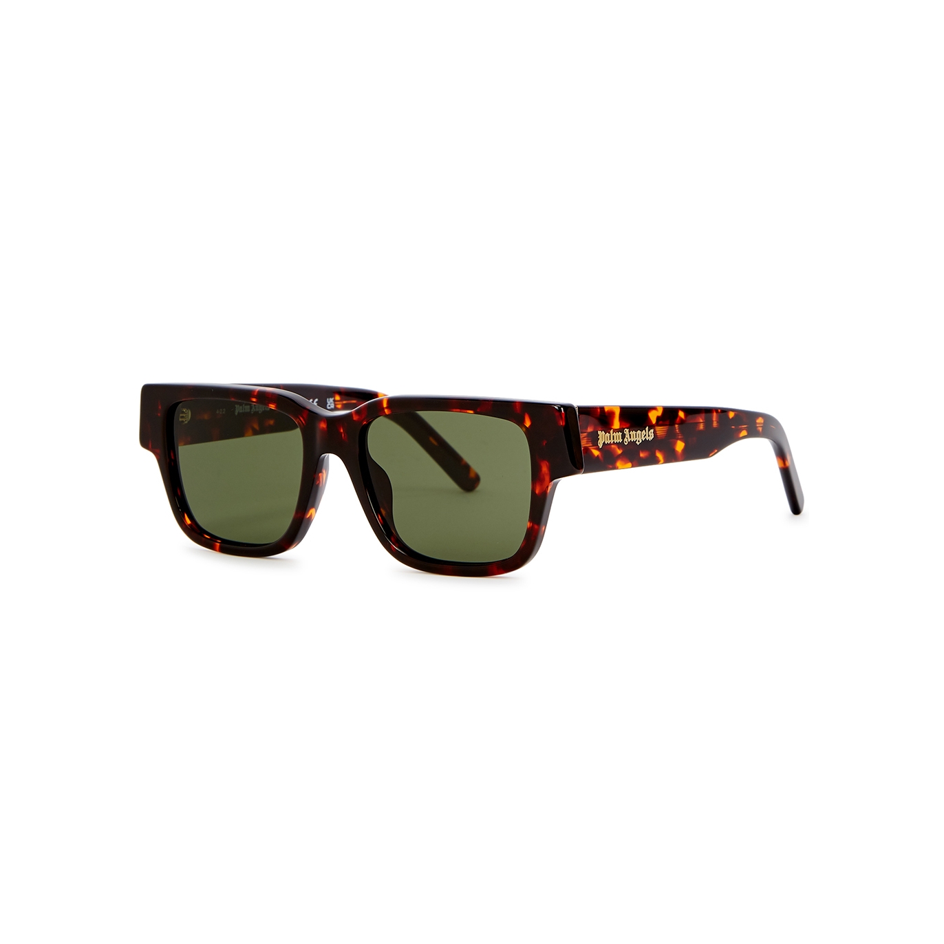 Palm Angels Newport Square-frame Sunglasses, Sunglasses, Green