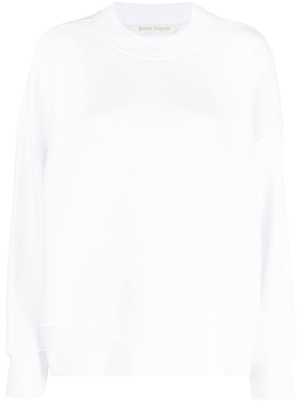 Palm Angels logo-print crew neck sweatshirt - White