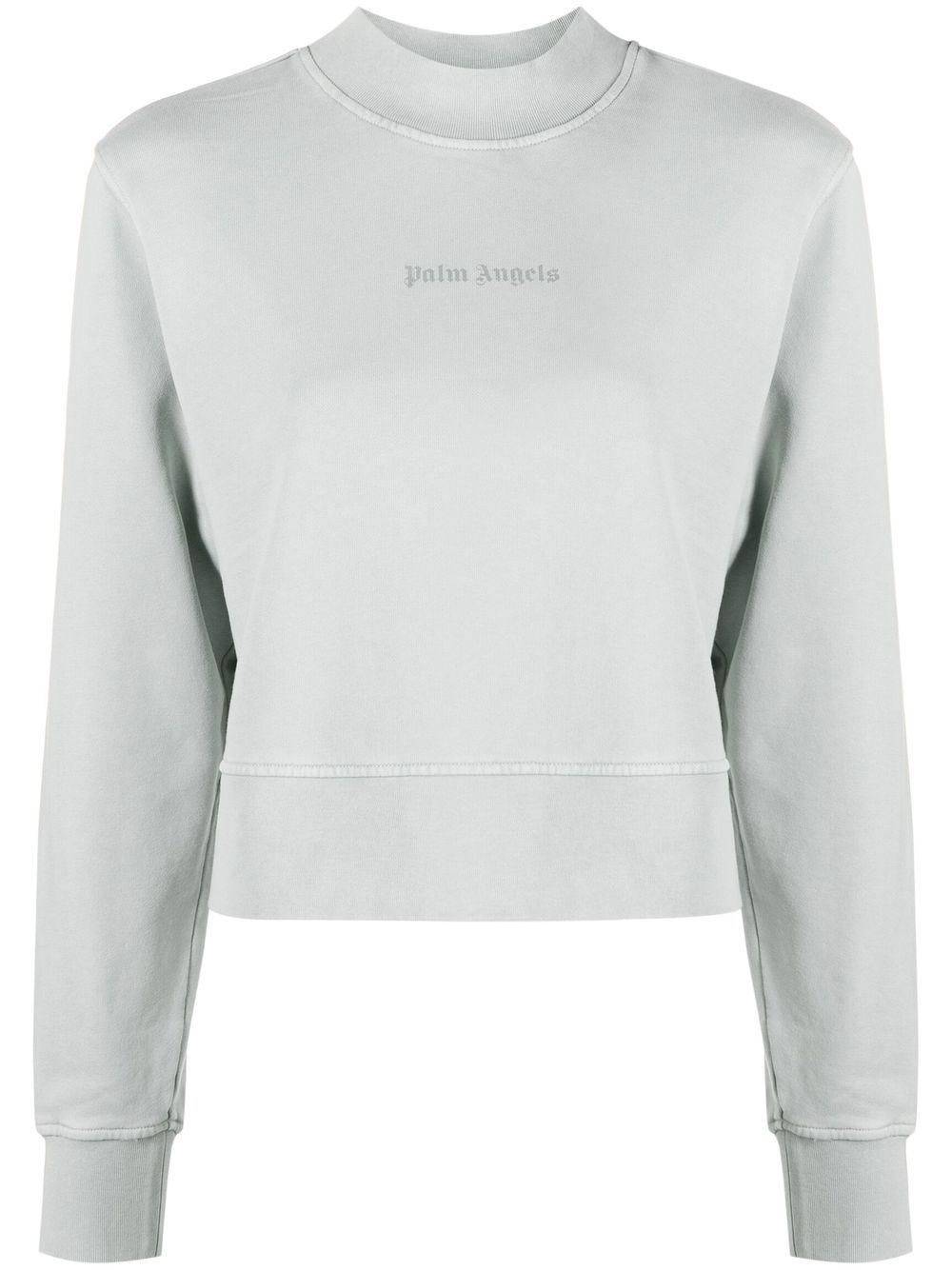Palm Angels logo-print organic cotton sweatshirt - Grey