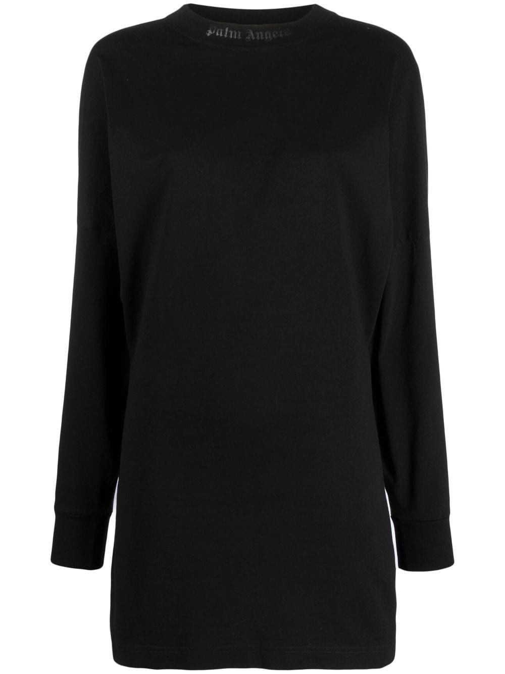 Palm Angels logo-print sweatshirt dress - Black