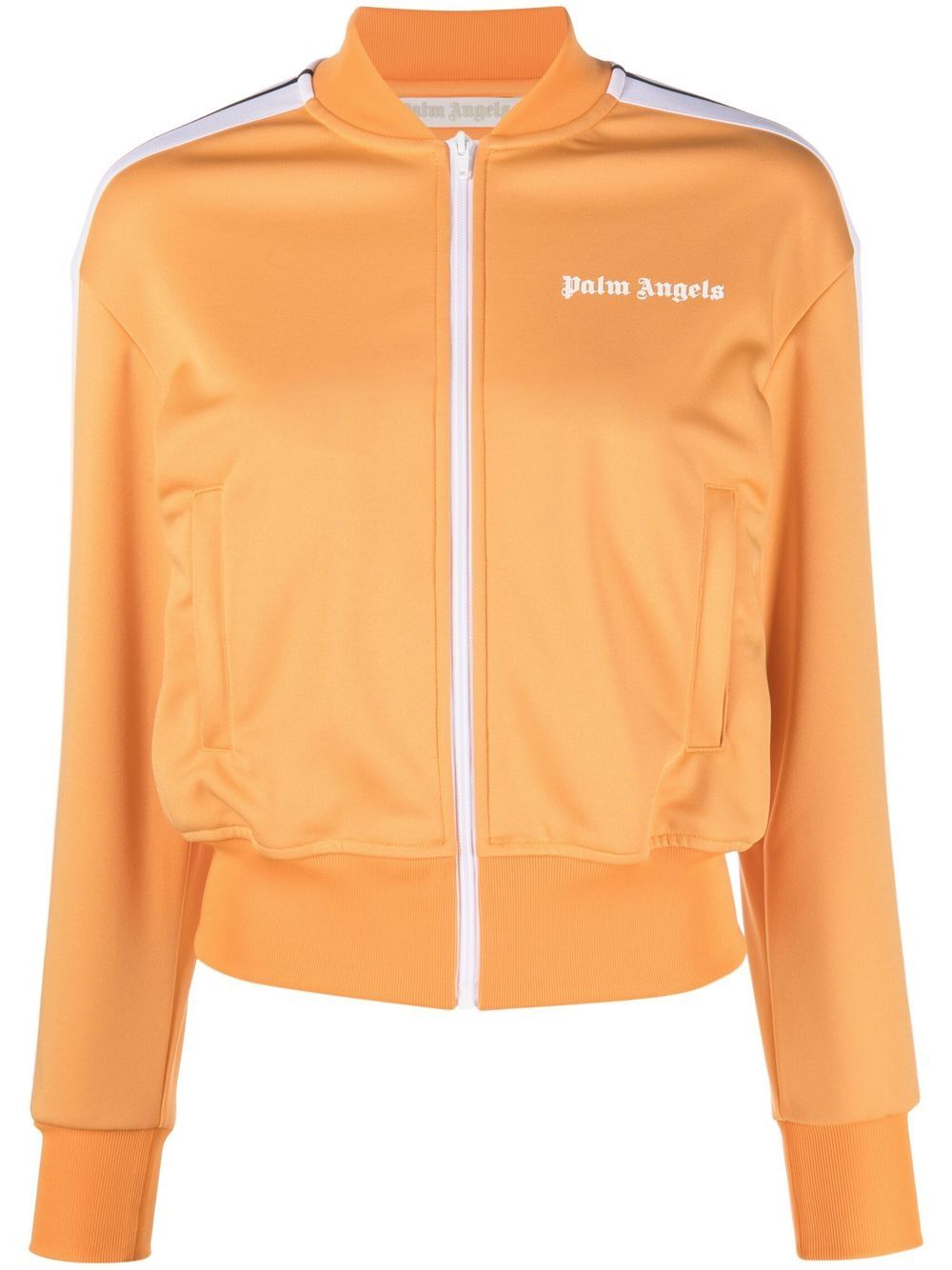 Palm Angels logo-print zip-up sweatshirt - Orange