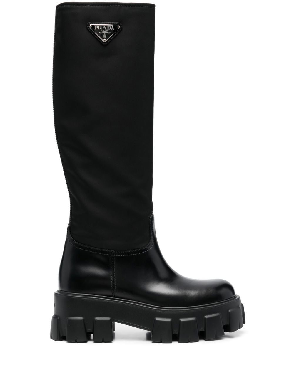 Prada Monolith knee-length boots - Black