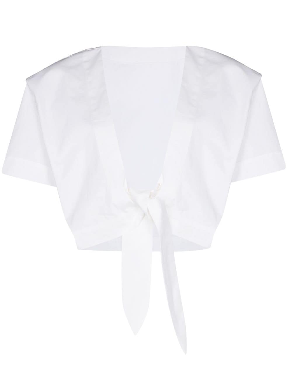 SIR. Anja tie-front top - White