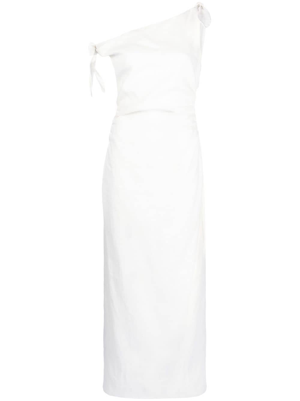 SIR. Bettina linen off-shoulder dress - White