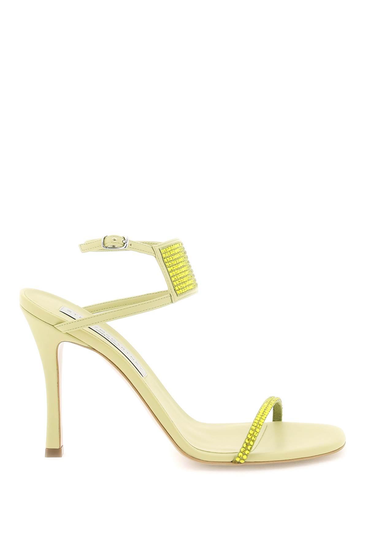 STELLA McCARTNEY FAUX LEATHER SANDALS WITH CRYSTALS