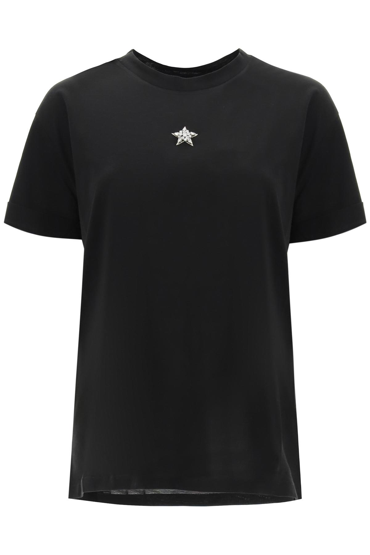 STELLA McCARTNEY T-SHIRT MINISTAR EMBROIDERY WITH CRYSTALS