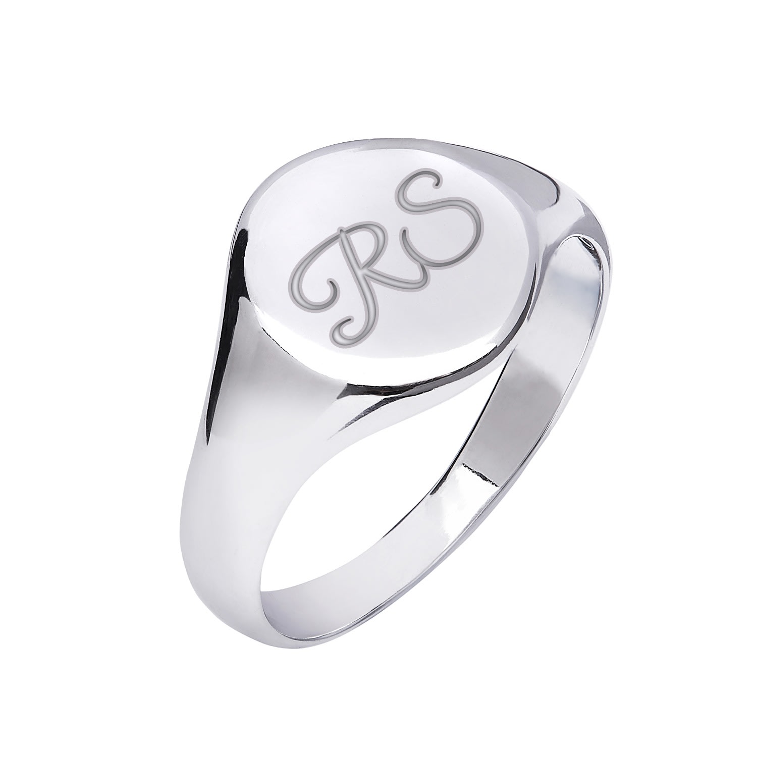 Silver Initial Signet Ring For Men Or Women - Size P Kaizarin