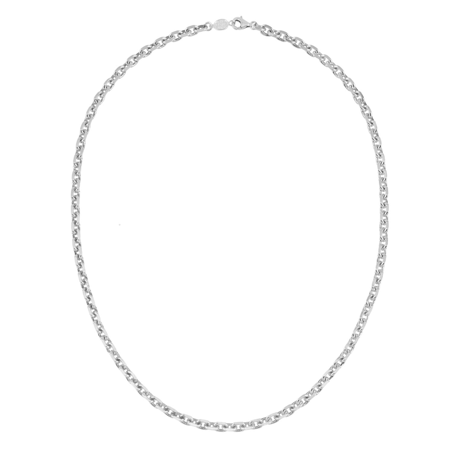 Silver Mens Knife Edge Necklace Chain Dower & Hall