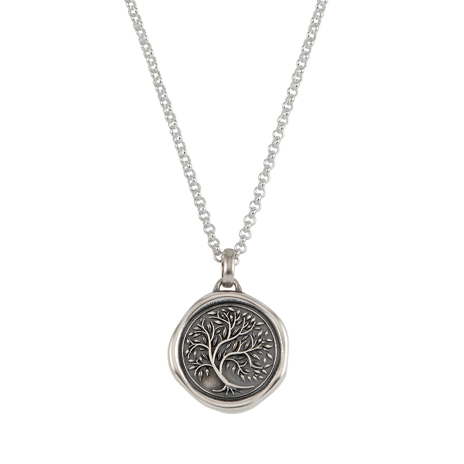 Silver Mens Tree Of Life Talisman Necklace Dower & Hall