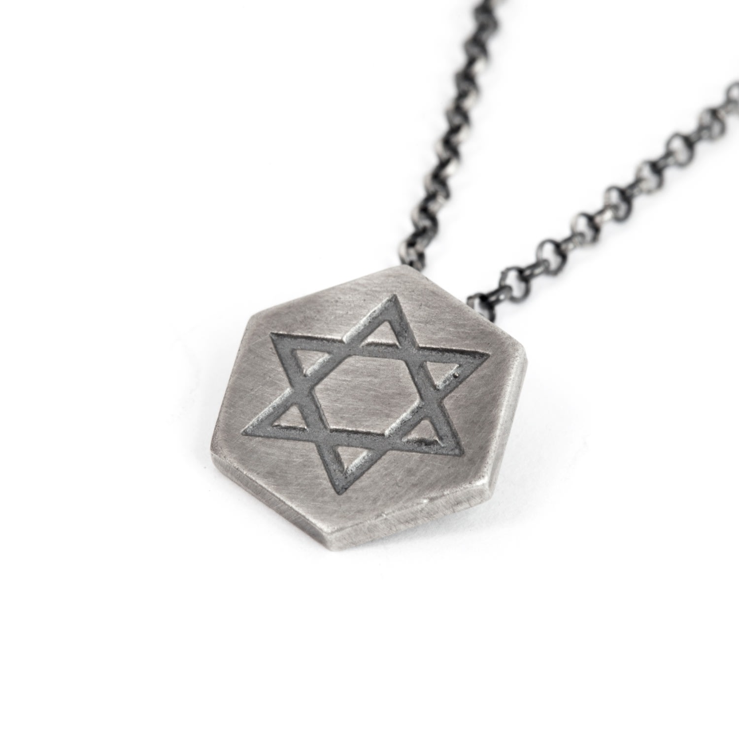 Silver Star Of David Necklace Jewish Gifts For Men Tomerm Jewelry