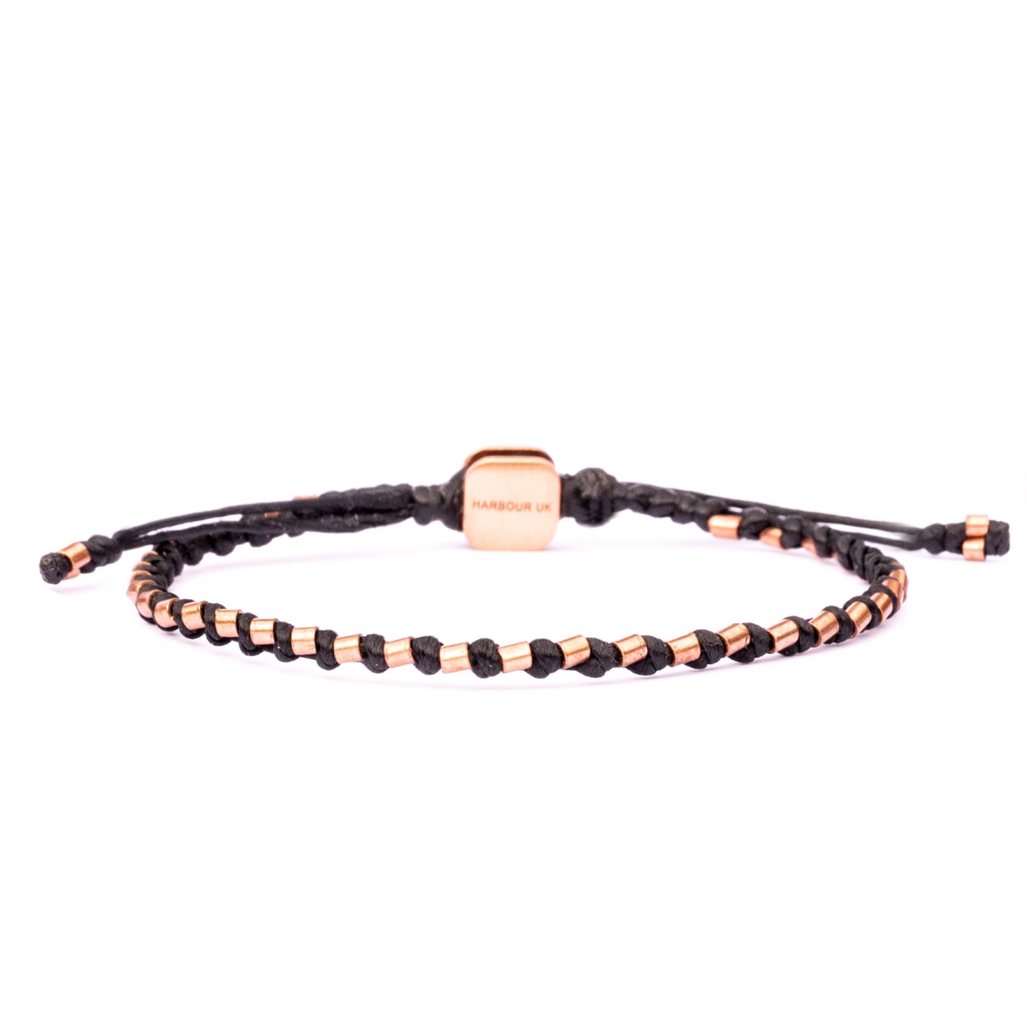 Solid Copper & Black Rope Bracelet For Men - Black Harbour UK Bracelets