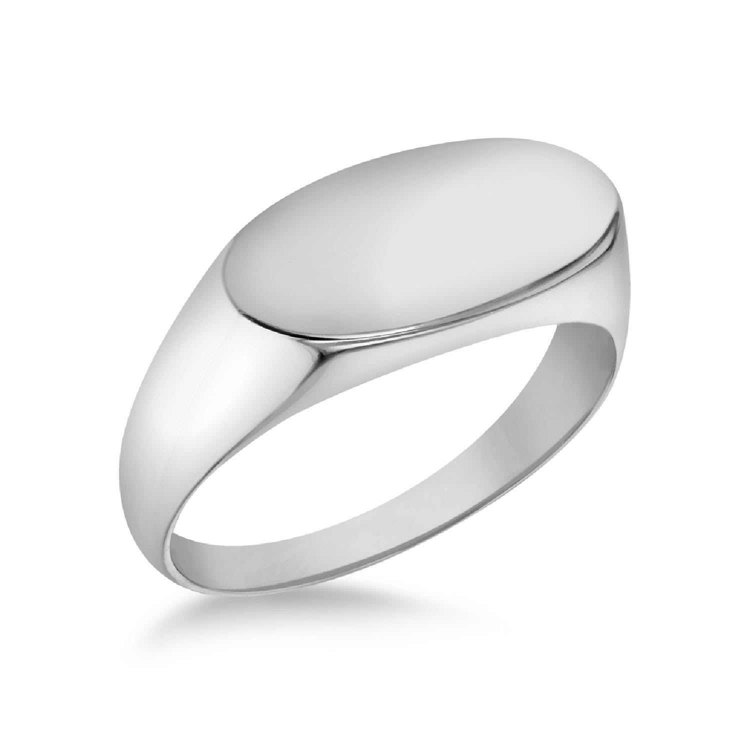 Sterling Silver Mens Oval Signet Ring Posh Totty Designs