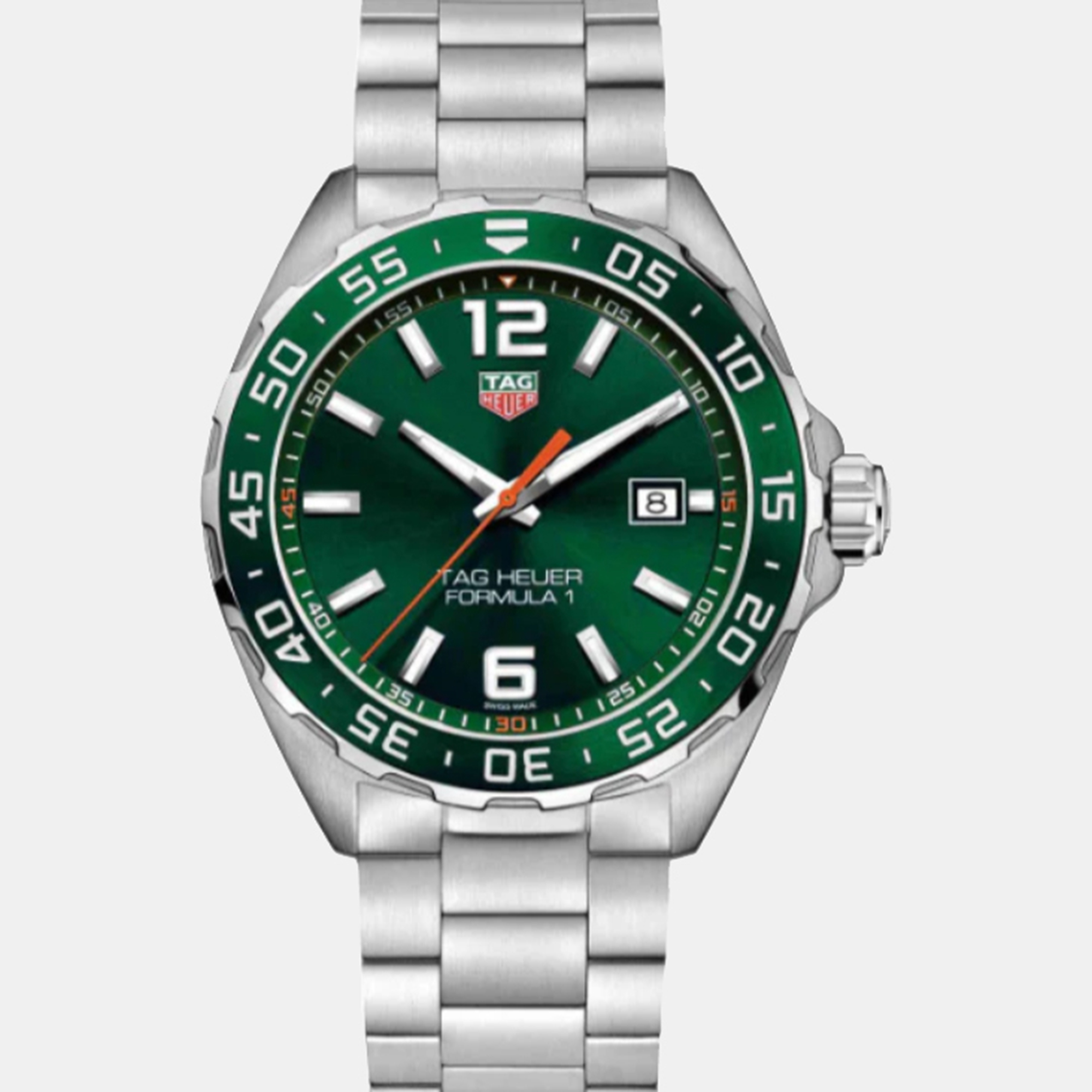 TAG Heuer Green Stainless Steel Formula 1 WAZ1017.BA0842 Men's Wristwatch 43 mm