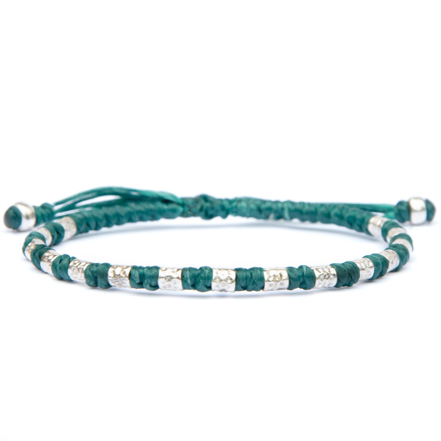 Viking Bracele For Men - Handmade Of Vegan Rope And Silver - Yule - Green Harbour UK Bracelets