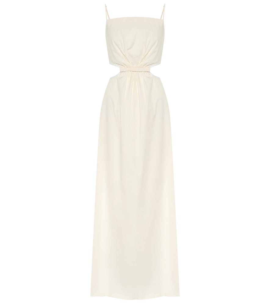 White Sand stretch-cotton maxi dress