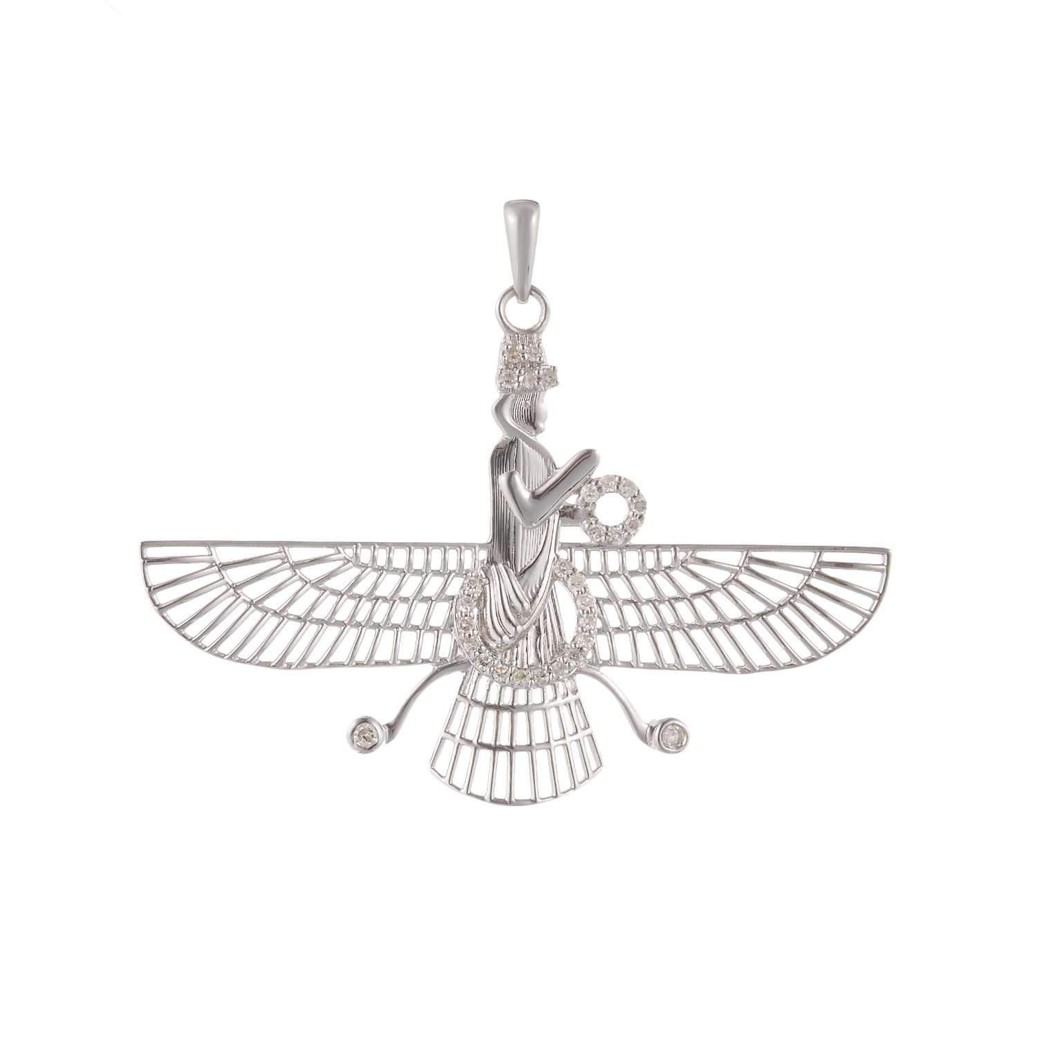 Wings Of An Angel Silver & Diamonds For Men Kaizarin
