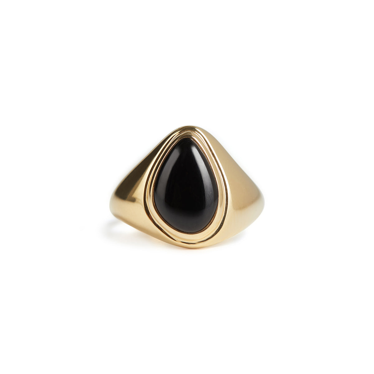 Women's Apollo Pinky Ring Gold - Black Rachel Entwistle Jewellery