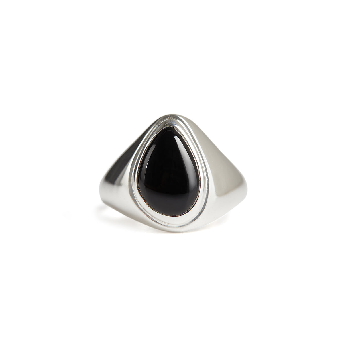 Women's Apollo Pinky Ring Silver - Black Rachel Entwistle Jewellery