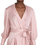 Zimmermann Silk Wrap Mini Dress Blush 0