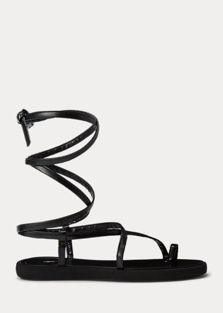 spring fashion Polo Ralph Lauren Toe-Strap Lace-Up Sandal | £265.00