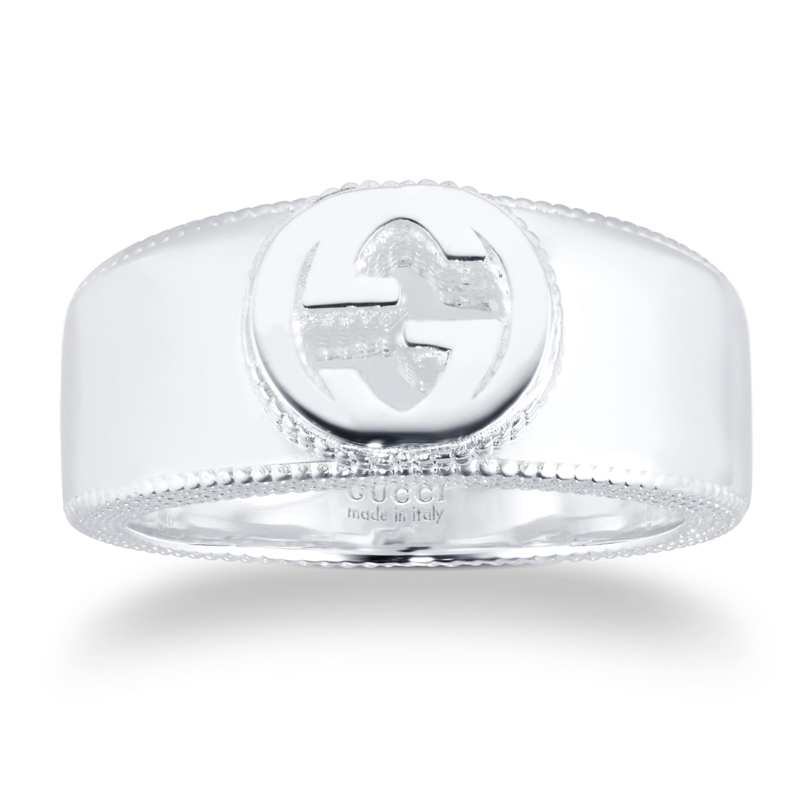 Interlocking G Ring In Silver - Ring Size N