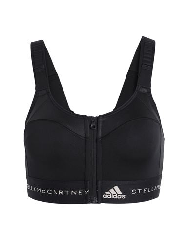 Adidas By Stella Mccartney Asmc Tst Bra Woman Top Black Size XS A-B Recycled polyester, Elastane