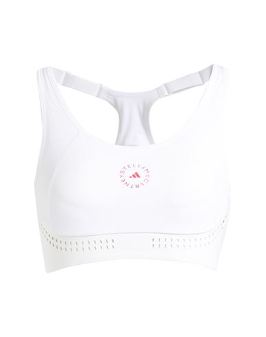 Adidas By Stella Mccartney Truepur Bra Woman Top White Size 34 B Recycled polyester, Elastane