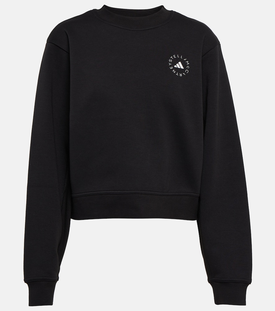 Adidas by Stella McCartney Logo cotton-blend jersey sweatshirt