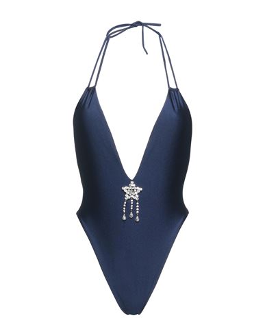 Alessandra Rich Woman One-piece swimsuit Navy blue Size 6 Polyamide, Elastane