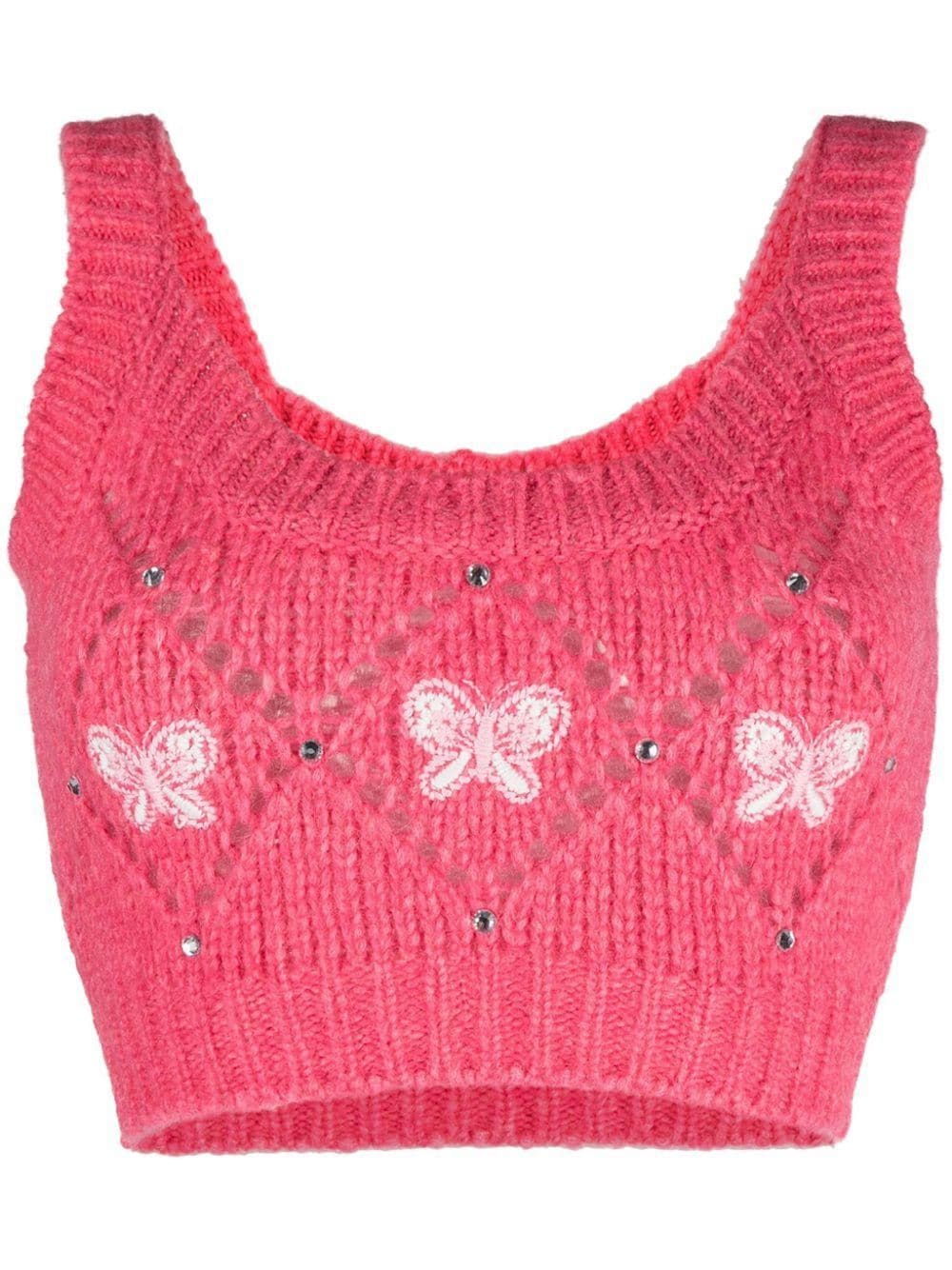 Alessandra Rich sleeveless knitted top